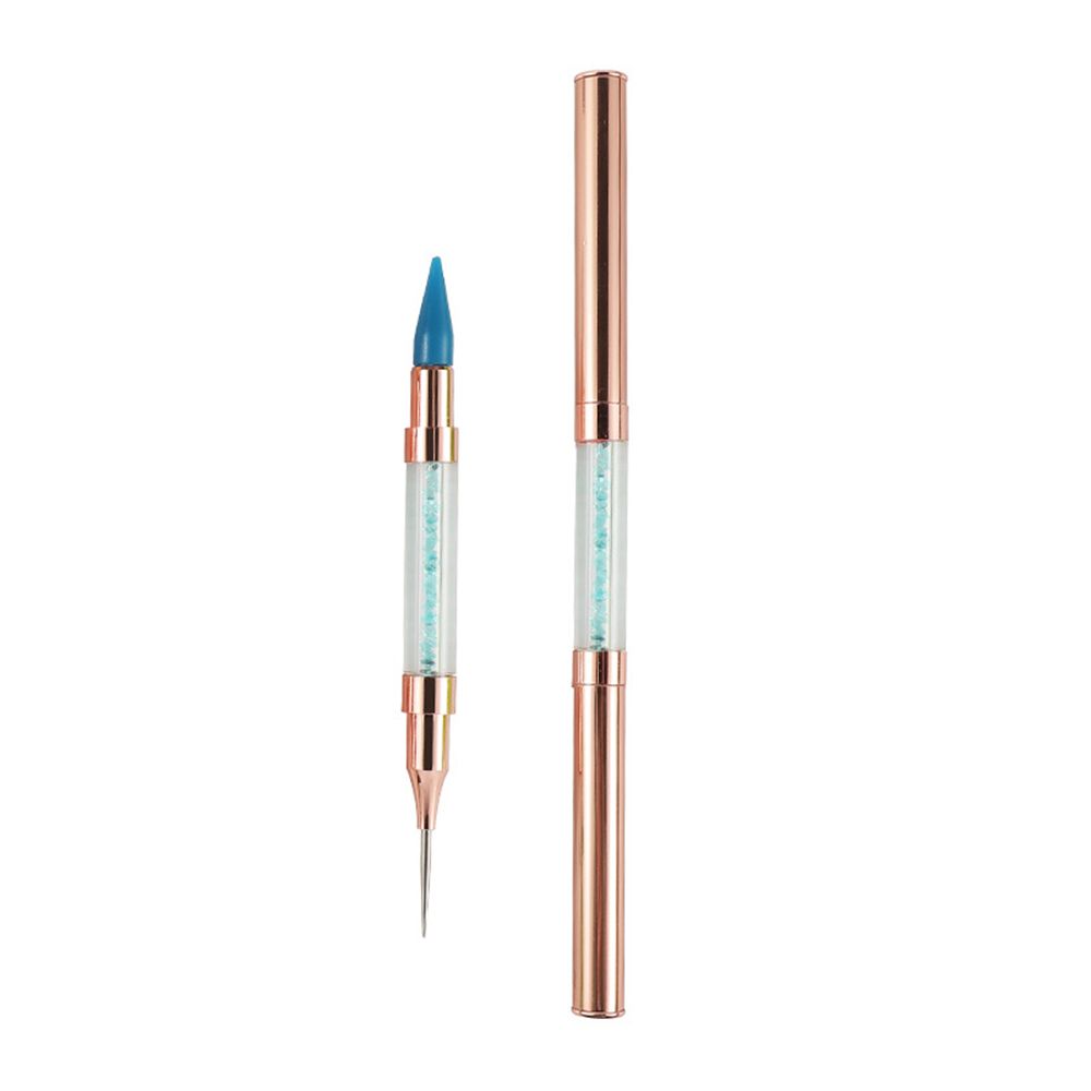 Dual-ended Nail Art Dotting Pen Crayons Stippling Point Drill Pen Acrylic Self-Adhesive Rhinestone Picker Wax Manicure Tools: D