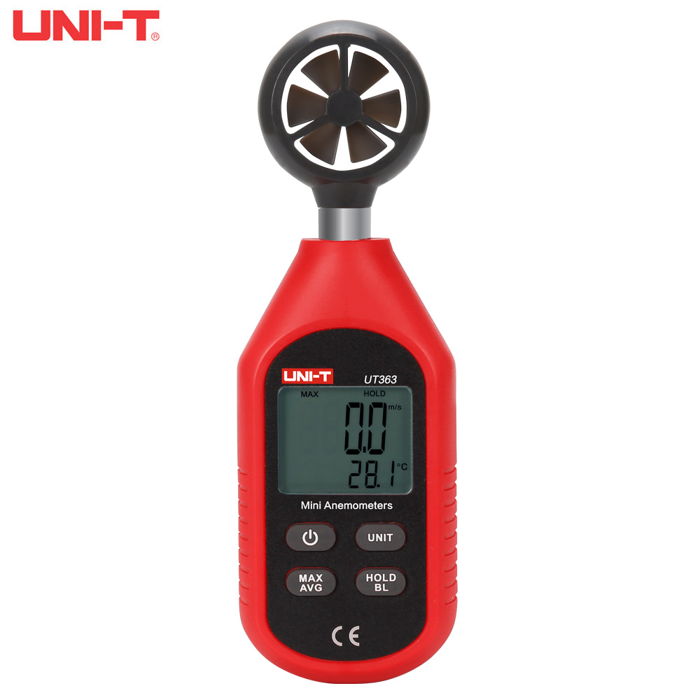 UNI-T UT363 Digital Anemometer Portable Anemometer LCD Digital Temperature Tester Handheld Measuring Tool
