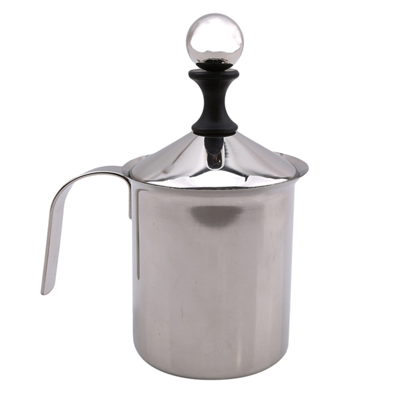 400ml Stainless Steel Milk Frother Double Mesh Milk Creamer Milk Foam Coffee Milk Bubbler