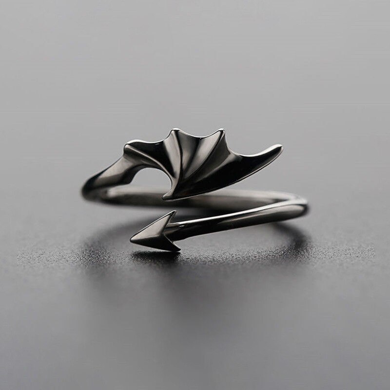 Charm Vrouwen Vleugels Ringen Metal Silver Kleur Romantisch Meisje Pterodactyl Ring Voor Partij Dames Mode Mannen Sieraden: WN910-7