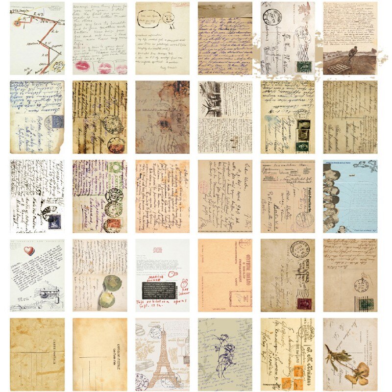 30pcs/pack Classical Famous Europe Building Vintage Style Memory Postcard Set Greeting Cards Cards Postcards