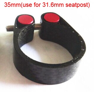 Abrazadera de tija de sillín de carbono para bicicleta de montaña y carretera, piezas de abrazadera de asiento de carbono, , novedad: 35mm