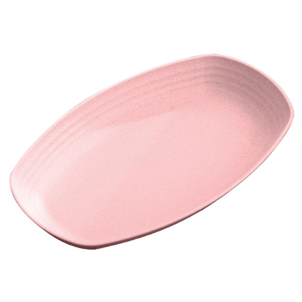 Oval Large Fish plate Creativity Home PP Fruit Sushi Platter Restaurant cutlery tray: Pink
