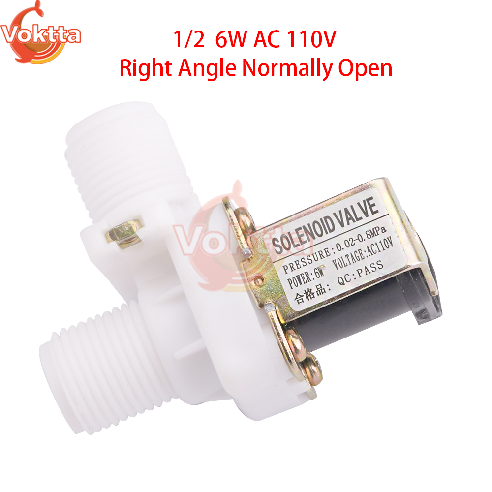 1/2 Solenoid Valve DC 12V 24V AC 110V 220V Water Control Valve Controller Switch Normally Closed Solenoid Valve Switch: grey