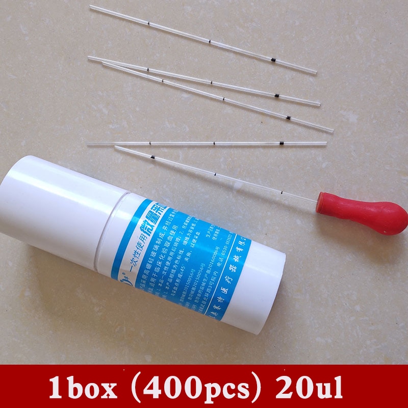 1box glass disposable microvascular blood collection routine blood collection Come With 1pc Rubber Suction Separate Head