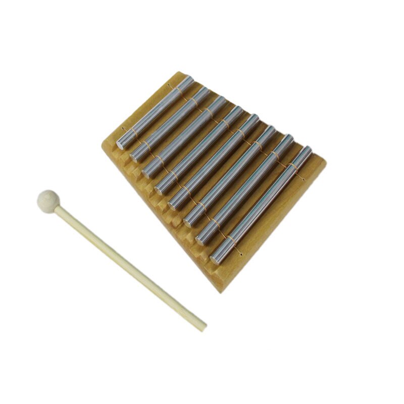 Carillón de madera de 1/2/3/5/8 tonos con mazo de percusión, instrumento educativo para oración, Yoga, meditación, carillón Musical, juguete: 8 Tone