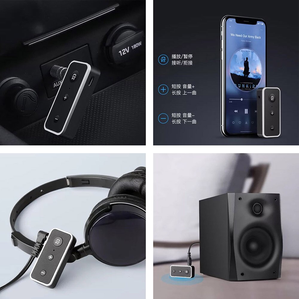 Universal 3.5mm Bluetooth-Audio-Empfänger Mit Mikrofon
