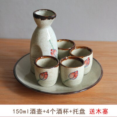 Japansk keramikk sake vinsett hvit gul sprit flaggegryte retro liten vinkoppdress antikk separator tradisjon vintøy: 8