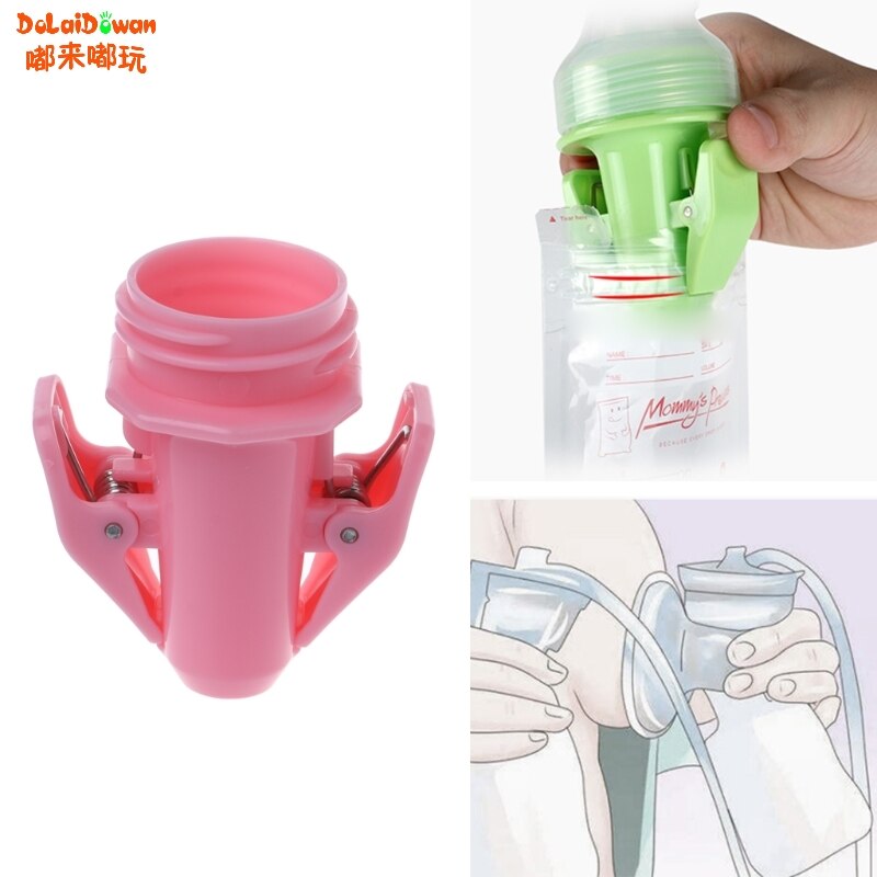 Baby brystmælk opbevaringsposer clip adapter til standard kaliber brystpumpe