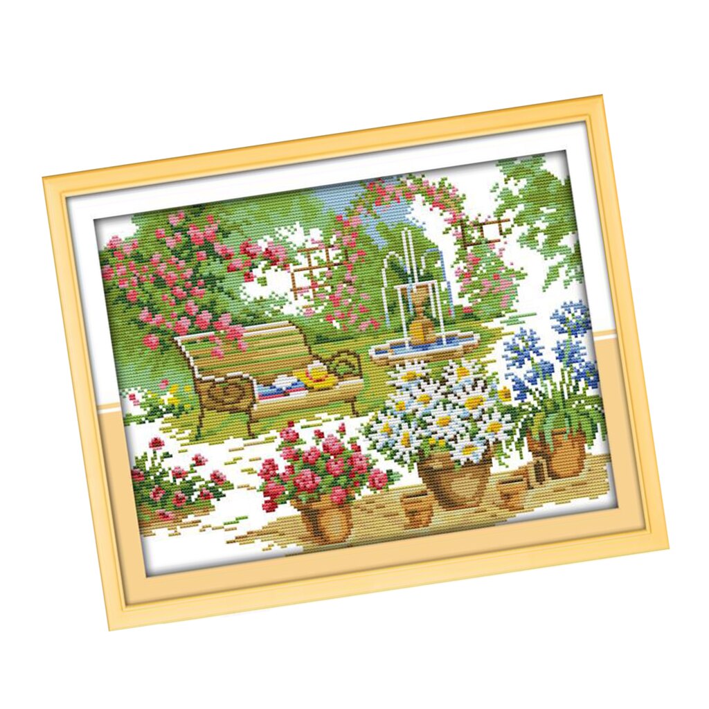 11CT Cross Stitch Kits Beginner DIY Handmade Needlework Set Stamped Patterns