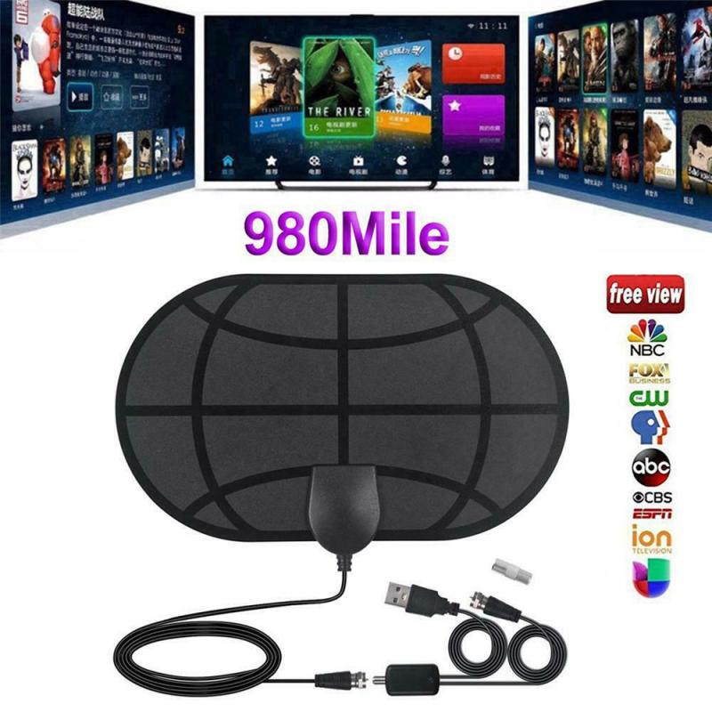 980 Mijl Bereik Antenne Tv Digitale Hd Skywire 4K Antena Digitale Indoor Hdtv 1080P