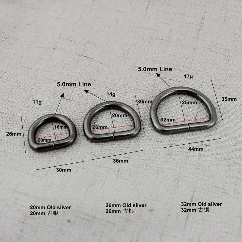 10-50cs オールドシルバー 20 ミリメートル 26 ミリメートル 32 ミリメートル内側バッグ金属ラウンド d リング非溶接ハードウェアの付属品