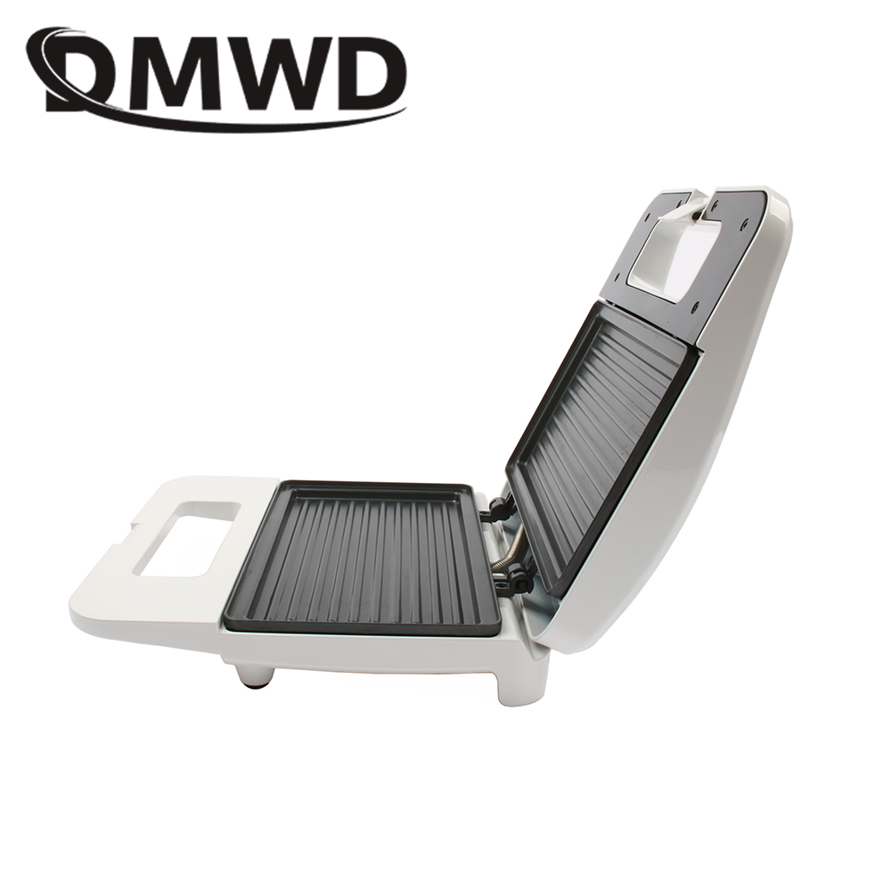 DMWD Elektrische Ei Sandwich Hersteller Mini Grillen Panini Backen Platten Toaster Multifunktions nicht-Stock waffel Frühstück Maschine EU