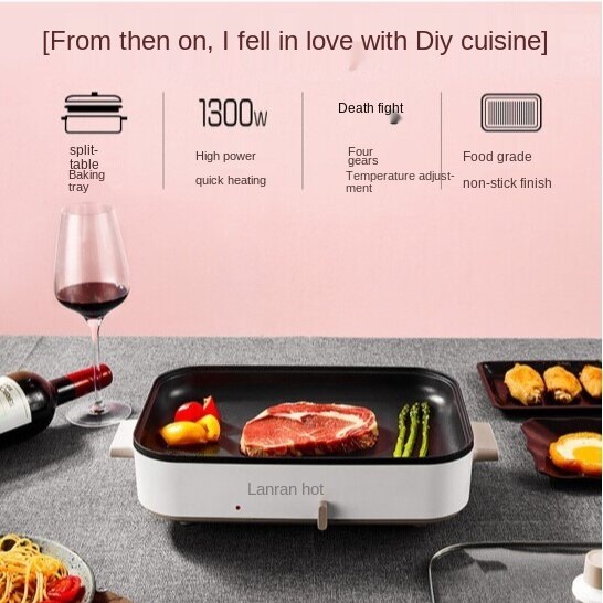 Multi-function pie oven, electric cooker, mini pot, grill, omelette omelet, frying boiler, crepe pancake oven cooker