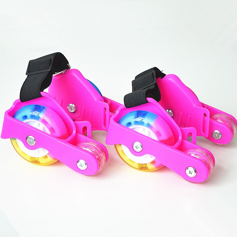 Flashing Roller Skate Shoes with 4 Wheels Pulley Lighted Flashing LED Wheels Heel Skate Rollers Skates Shoe Sports Children