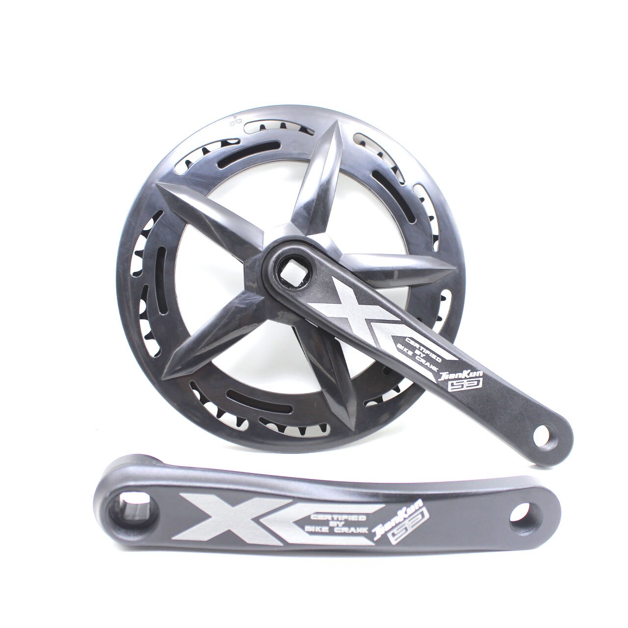 Mountainbike crankstel 46t aluminiumlegering mtb fiets crank tandwiel vierkant 6/7/8 speed crank gecanneleerde schijf onderdelen
