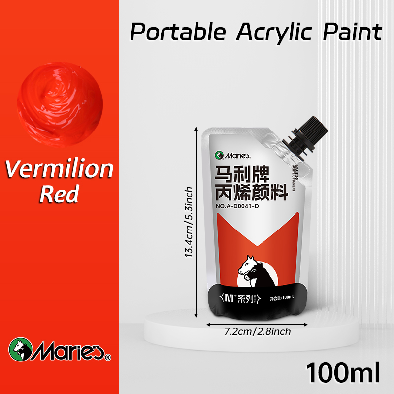 100 ml Marie-Acrylfarbe, verschiedene Farben, wasserfest, Pigmente zum Basteln, Felsen, Holz, professionelle Pigmente für Erwachsene, Künstler