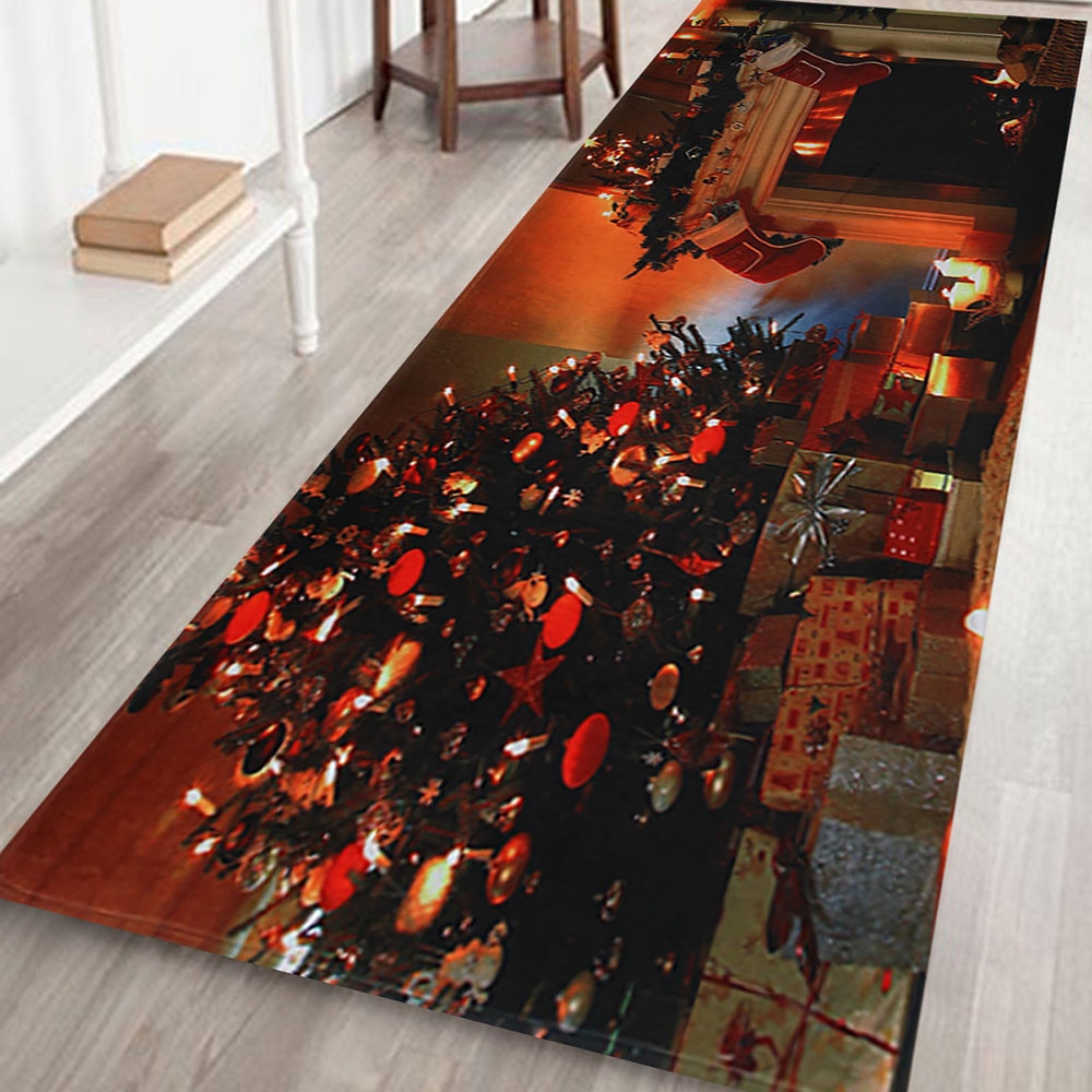 Vrolijke Kerst Tapijt Deur Mat Kerstman Gedrukt 40X120Cm Jaar Slaapkamer Accessoires Xmas Matten # YL5