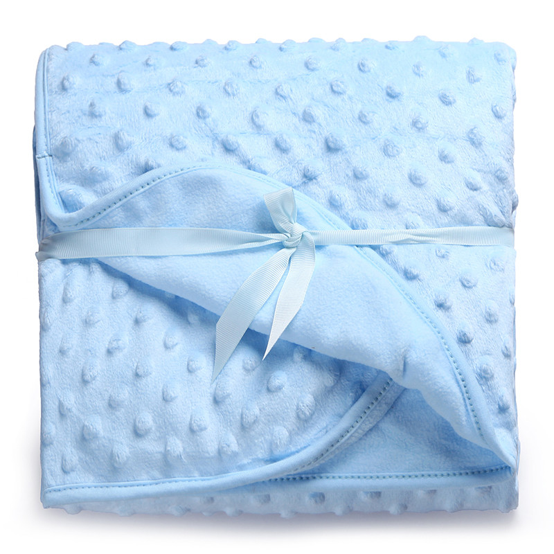 Cobertor do bebê recém-nascido fotografia velo macio recebendo cobertores swaddling conjunto de cama 75cm * 100cm: Sky Blue