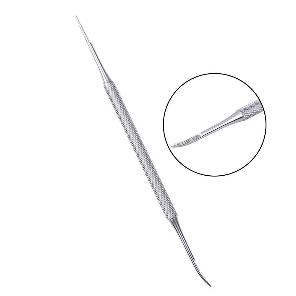 Lima de uñas para dedos de los pies, Lima de pedicura de doble punta, borde satinado, elevador de uñas encarnadas, onicomicosis, paroniquia, 1 ud.