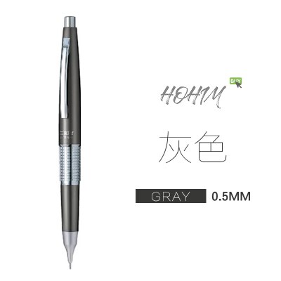 Une pièce Pentel P1035 Kerry crayon mécanique corps en métal 0.5mm 4 couleurs stylo de signature bureau et fournitures scolaires: Grey