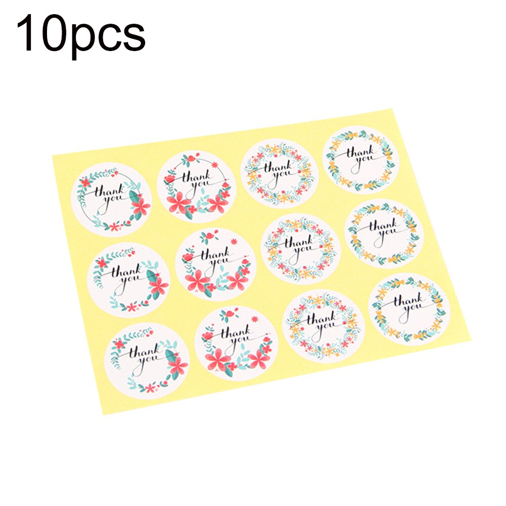 10 Vellen Ronde Bedankt Bloem Seal Sticker Verpakking Bakken Label Verpakking Decor Creatieve Stickers Label