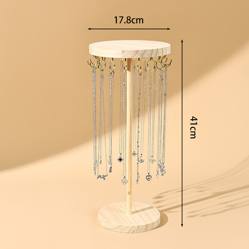 Organizer na biżuterię Wyświetlacz Uchwyt na naszyjnik Wieszak na naszyjnik Stojak na biżuterię Naszyjniki Kolczyki Wisiorek Bransoletki dla: czarny
