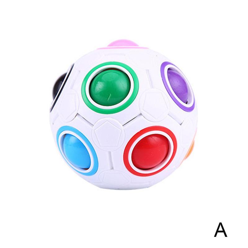 Luminous magic rainbow ball children's toy decompression handheld football: white