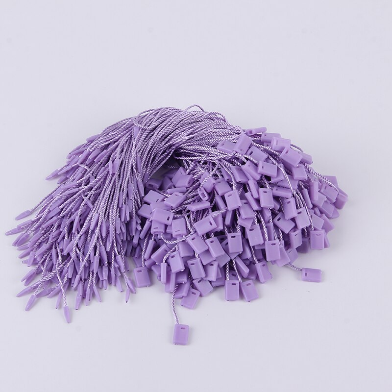 950 stücke Bunte Hängen Tag Nylon String Snap Lock Pin Schleife Verschluss Haken Krawatten: Light Purple