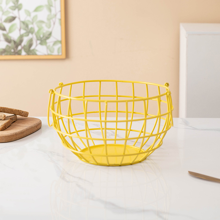 Poignée porte-œuf en céramique, poulet en métal, ornement de maison, boîte de rangement de fruits, panier de rangement en osier pour organisateur de cuisine: 4