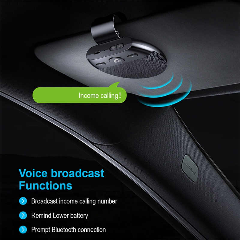 Bluetooth Car Wireless Handsfree Speakerphone Audio Receiver Car MP3 Player with Microphone Support 2 Phone Connected
