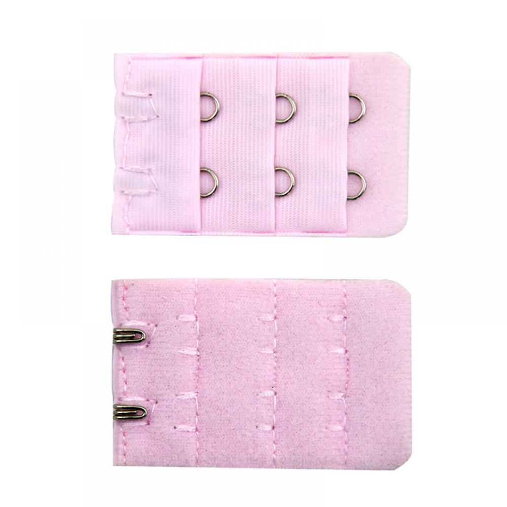 5pcs Bra Extenders Strap Buckle Extension 3 Rows 2 Hooks Clasp Straps Women Bra Strap Extender Sewing Intimates Accessories: pink