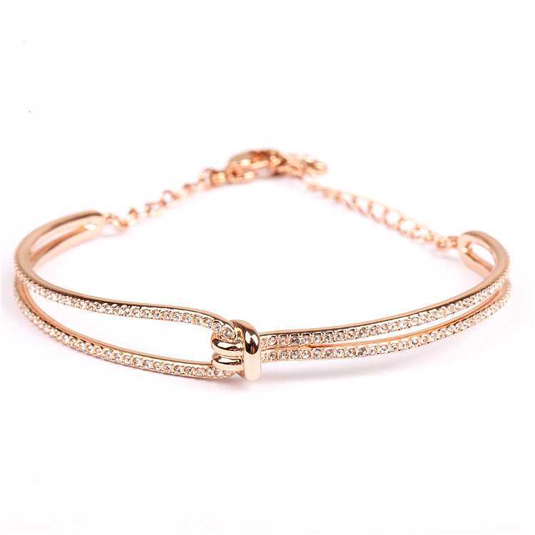 Shih kink knot bracelet European and American Ms. Jiang Shuying rose gold bracelet with bracelet