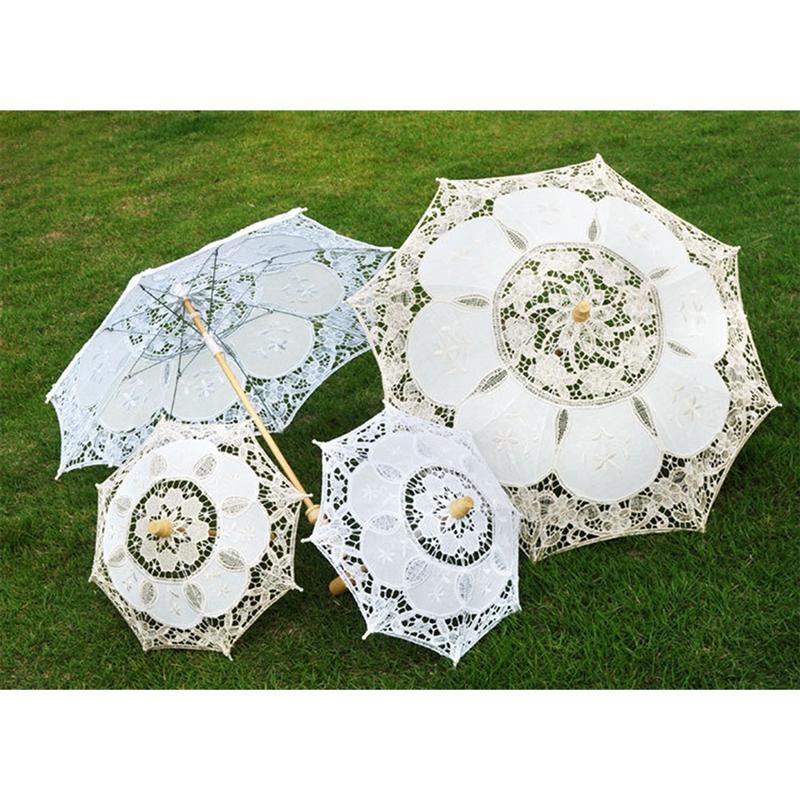 Stylish Western Lace Umbrella Fleur Parasol Decoration Wedding Bride Umbrella