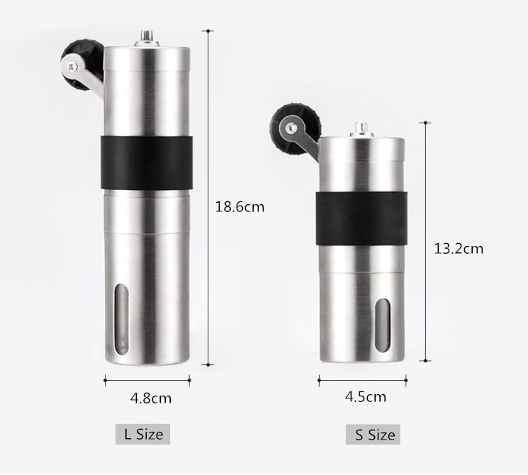 Manual Coffee Grinder Stainless Steel Can Adjust the Coffee Beans Grinder: L