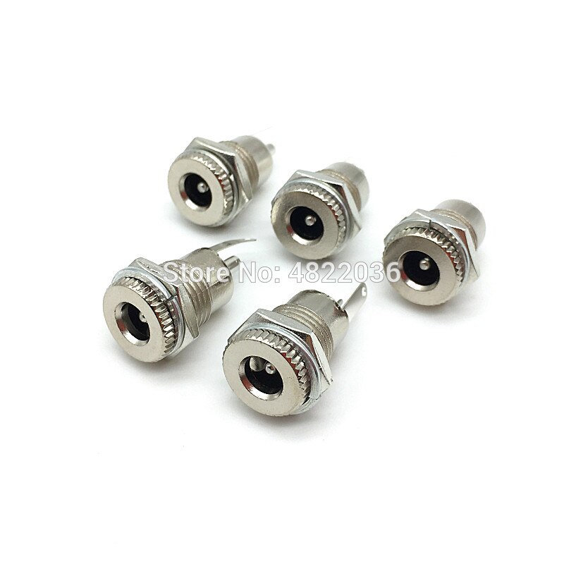 DC-099 5.5mm x 2.1mm 2.5mm DC Power Jack Socket DC099 Female Panel Mount Connector Metal 5.5*2.1 5.5*2.5