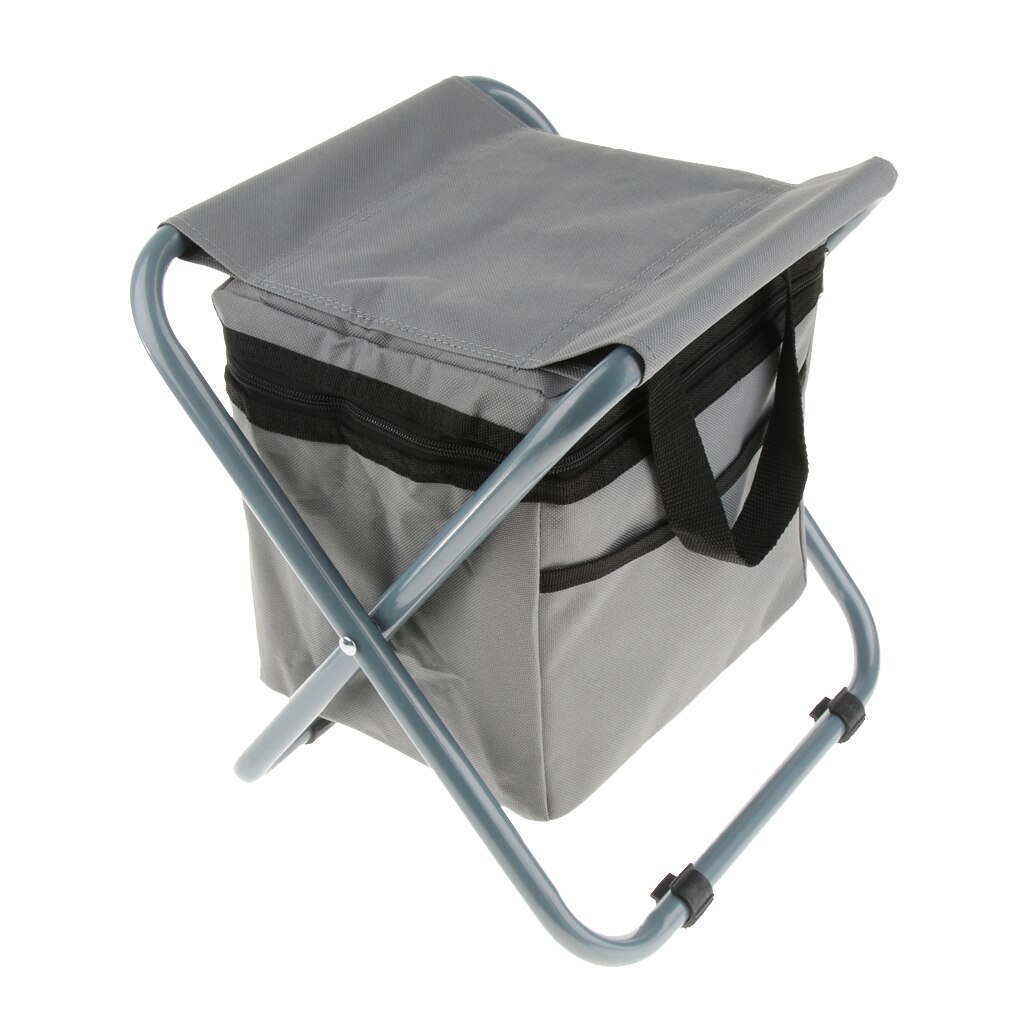 Multifunctionele Inklapbare Picknick Camping Stoel Zetel Vissen Rugzak Bench Koelers Perfect Voor Strand Bbq Outdoor Evenementen Max100kg: Gray