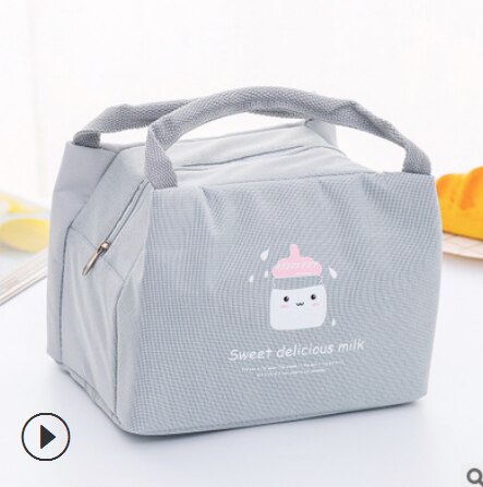 Cute Women Ladies Girls Kids Portable Insulated Lunch Bag Box Picnic Tote Cooler Insulated Thermal Cooler Bento Lunch Box Tote: 6