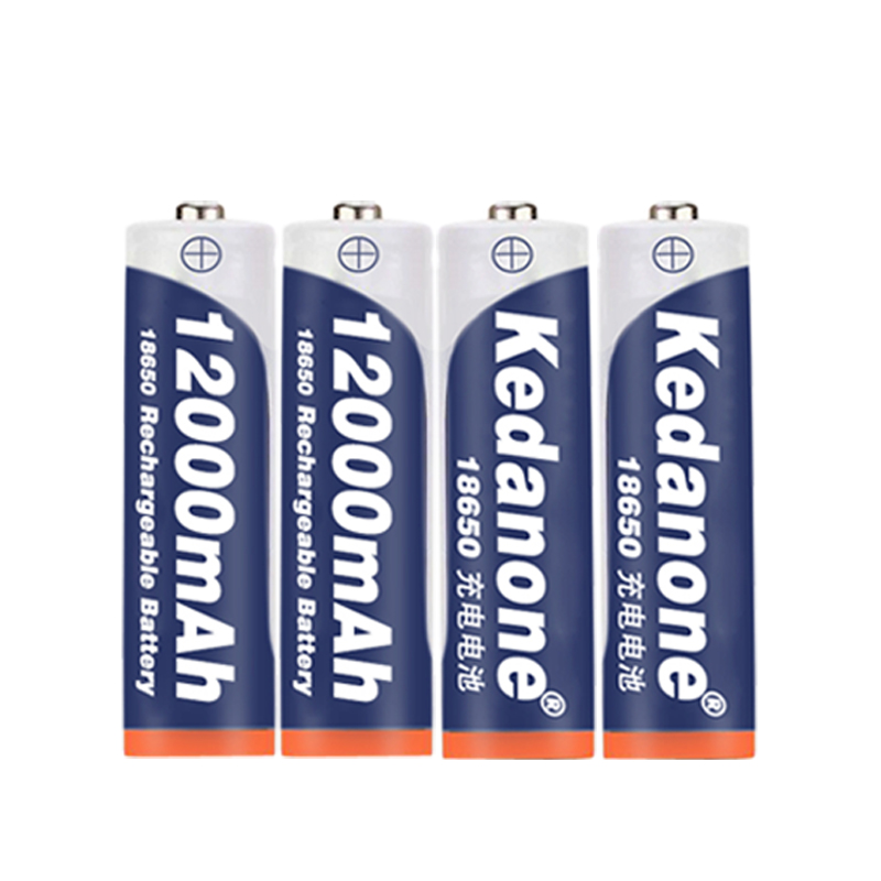 18650 batterij 3.7 V 12000 mAh oplaadbare li-ion batterij voor Led zaklamp batterij 18650 batterij + USB lader: Goud
