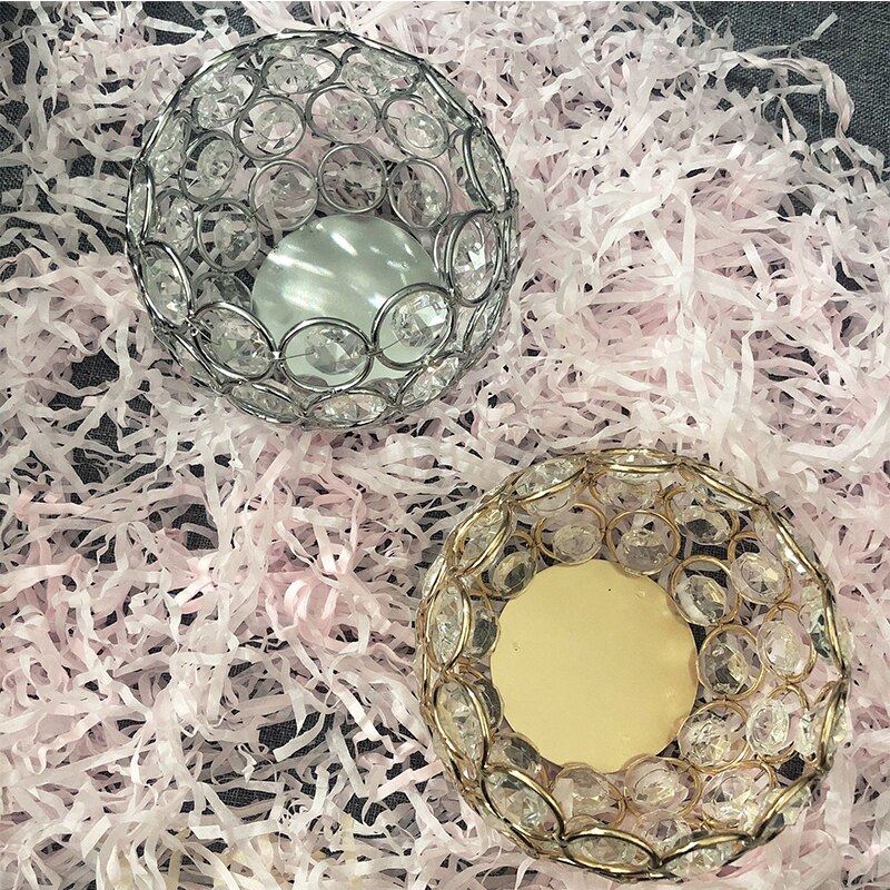 Bougeoir creux en boule de cristal, porte-bougie, romantique, pour Bar de mariage, décoration de maison, chandelier Vintage, accessoires pour bougies