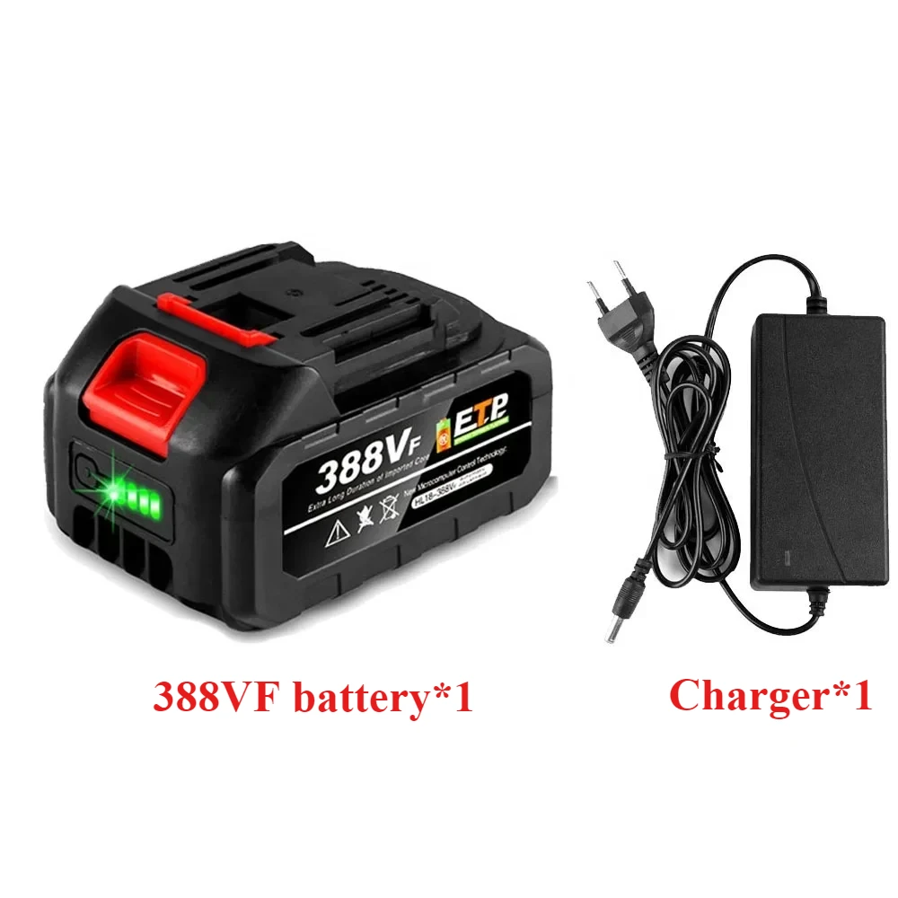 388VF 18V Battery 22500mah 15000mAh 928VF 128VF Large Capacity Rechargeable Lithium Ion Battery for Makita Electric Power Tool: Red