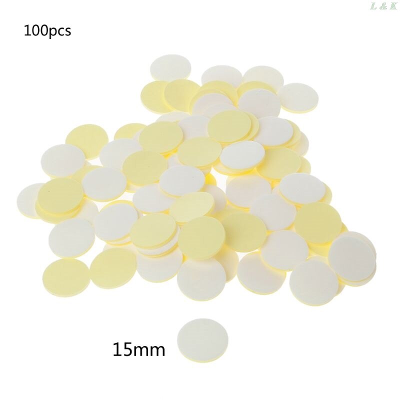 Pegatinas de silicona de doble cara, transparentes e invisibles, 100 Uds., autoadhesivas, pegatinas de puntos L29K