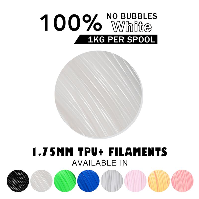 TPU/filamento Flexible de impresora 3D 1,75mm 0,5 KG/lb carrete negro elástico TPU con dureza de orilla en 95A