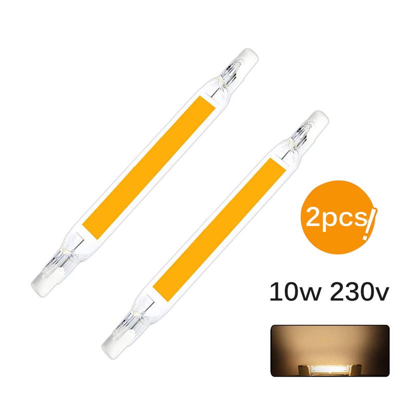 2 Stuks Dimbare Mini R7S Cob Led Lamp Glazen Buis Voor Vervangen Halogeen Spot Light Ac 110V 220V 5W 10W Energiebesparing