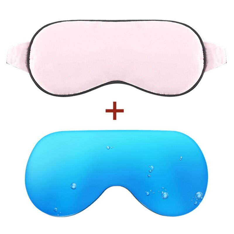 Masque pour les yeux de glace par FOMI Care Technology | Refroidissement occultant pour la Migraine de voyage en avion pour le sommeil relaxant: P