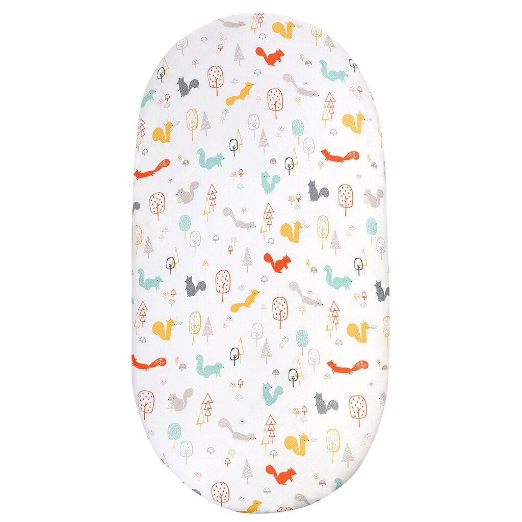 Baby Mozes Mand Bed Wieg Zorg Pad Covers Print Ingericht Soft Stretchy Craddle Lakens Voor Matras Mat Verwijderbare Cover Beddengoed