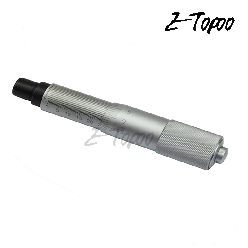 0.001mm sølv flad nåletypen mikrometer hoved 0-25 mm 0.01 mm foranstaltning værktøj med riflede justering knop mikrometer hoved: 0.001mm