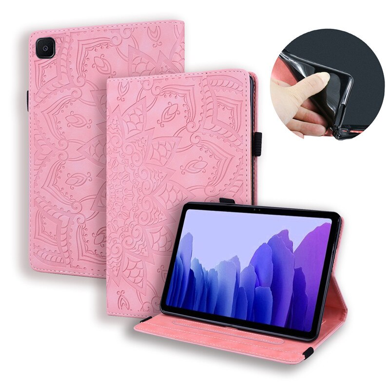Case Voor Samsung Galaxy Tab A7 10.4 Inch SM-T500 SM-T505 T507 Leather Cover Voor Samsung Galaxy Tab Een 7 A7 10 4 Tablet Case: Pink