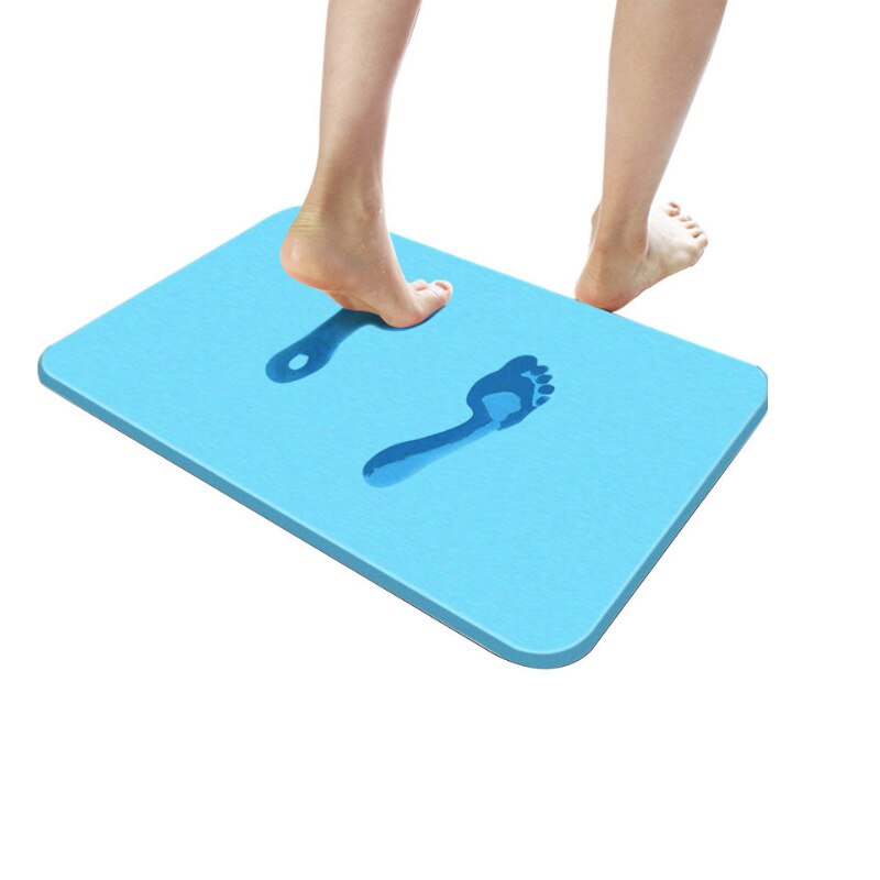 Naturlig diatomemudderabsorberende fodpude skridsikker hurtigtørrende gulvmåtte diatomit bademåtte badeværelse indgangstæppe dørmåtte tæppe