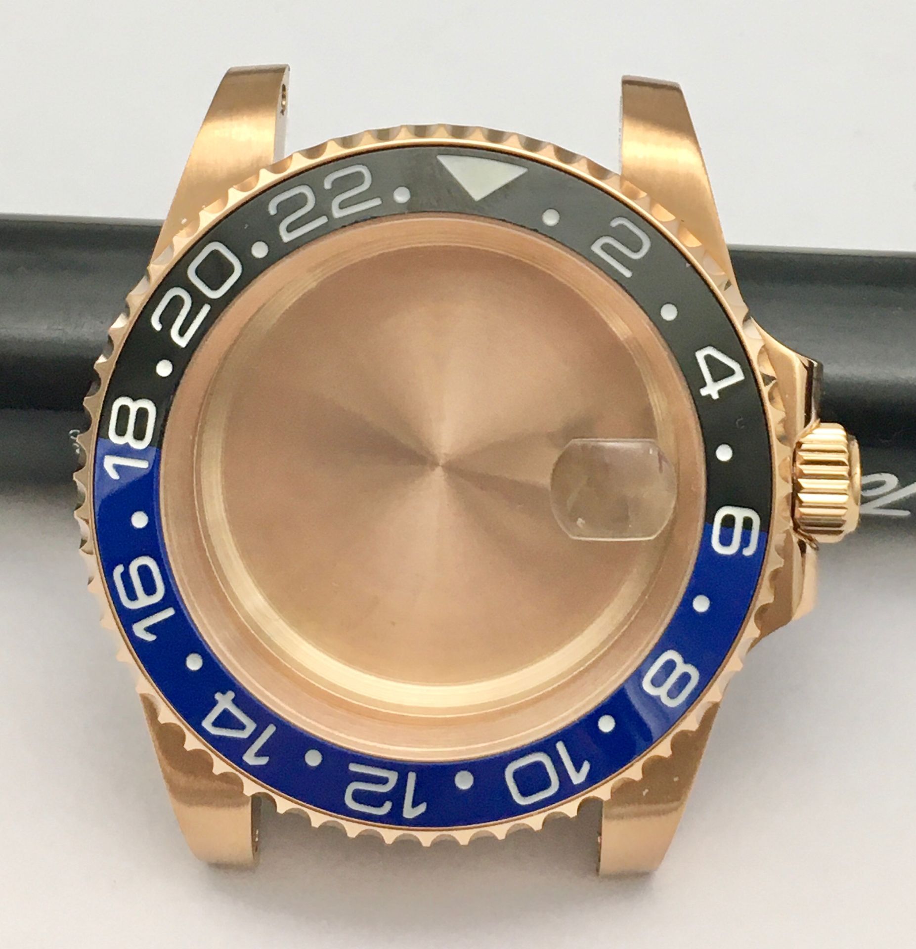 40mm Stainless Steel Rose Gold Watch Case Watch Accessories Men's Mechanical Assembled Case with Bezel for NH35A/NH36 Movement